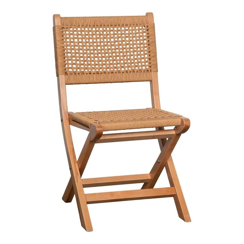 Muebles para bodas y eventos Muebles de hotel silla de comedor plegable de madera maciza con acabado de pintura nitrolacquer / PU