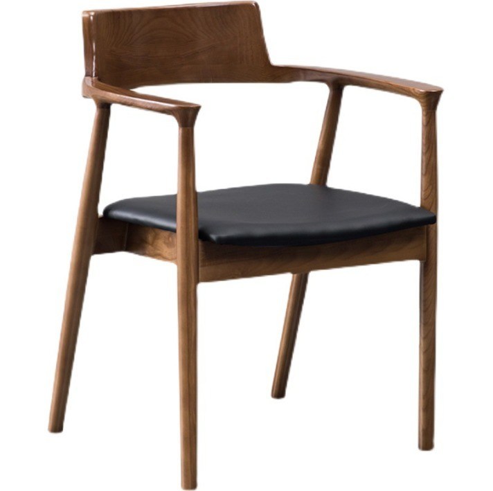 Sillones de comedor tapizados de madera maciza en estilo nórdico clásico para comedor y sala de estar