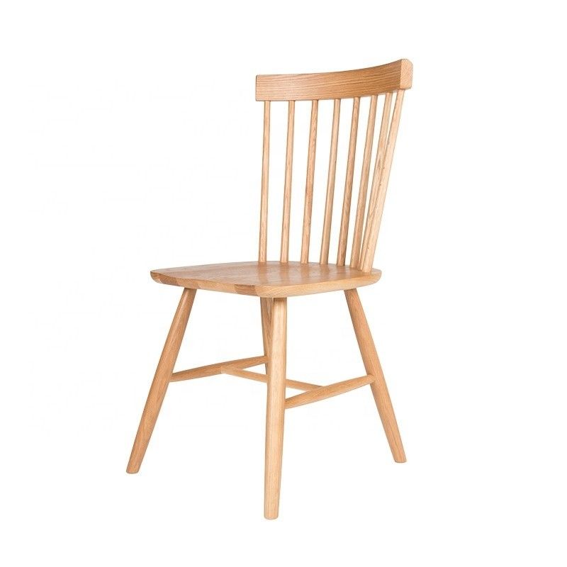 Silla de comedor de madera sólida moderna y sin plegado para la decoración del comedor