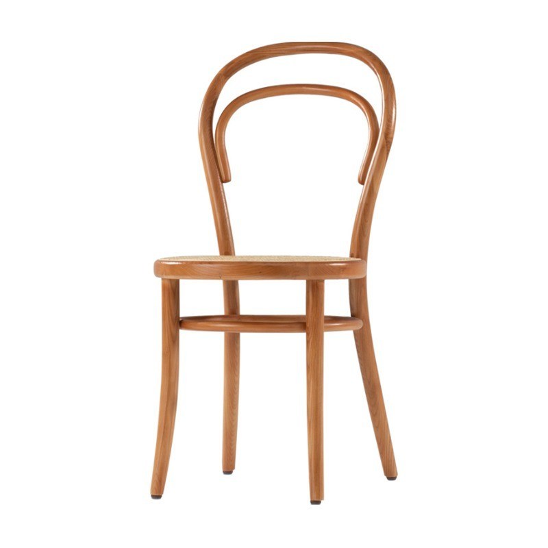 Sillones de comedor de ratán nórdico de madera con respaldo alto sillas de banquete de estilo moderno de mediados de siglo con silla de bistró de madera maciza