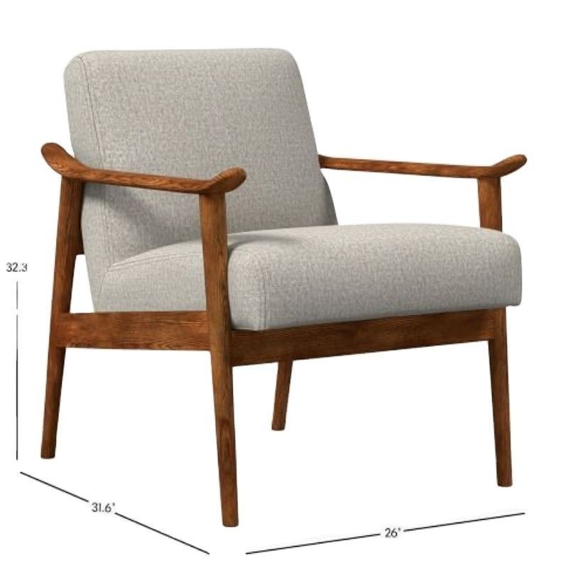 OEM Sí Estilo nórdico Marco de madera de roble sólido Sofá moderno silla de ocio para el salón Sillón de madera