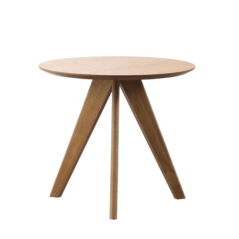 Inicio Muebles de diseño moderno Altura ajustable Mesa de café Restaurante Mesa redonda de comedor de madera maciza