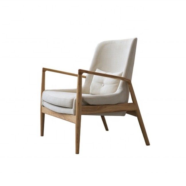 Muebles de salón tapizados de madera Silla de salón moderna OEM Sí Envasado de correo N Silla de brazo de madera