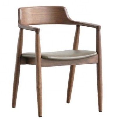 Muebles de comedor respaldo de brazos silla de comedor de madera para lujo estilo moderno