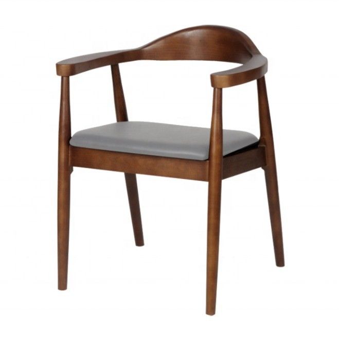 Silla de comedor de madera maciza con reposabrazos Kennedy Presidente silla para mejor venta muebles de comedor
