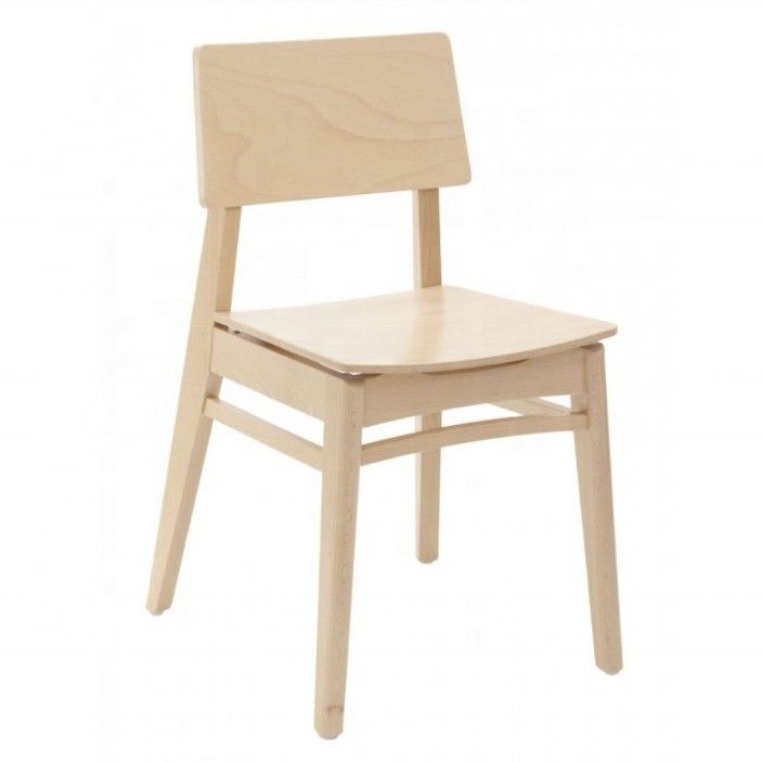 Casa Muebles estilo nórdico silla de comedor de madera maciza para apartamentos pequeños diseño duradero