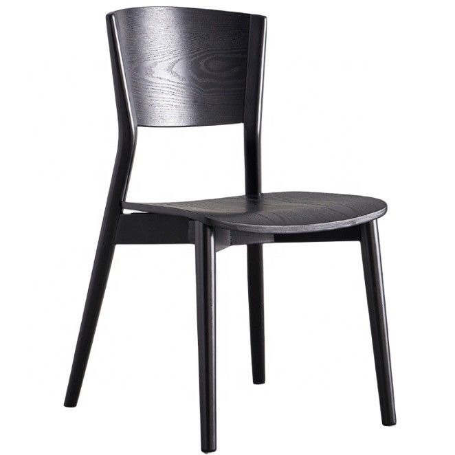 Silla de comedor de madera sólida para muebles modernos de cafeterías y restaurantes