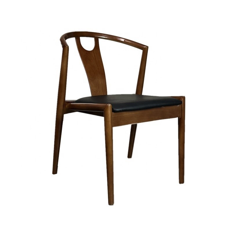 Silla de comedor apilada de madera japonesa con altura ajustable y personalización