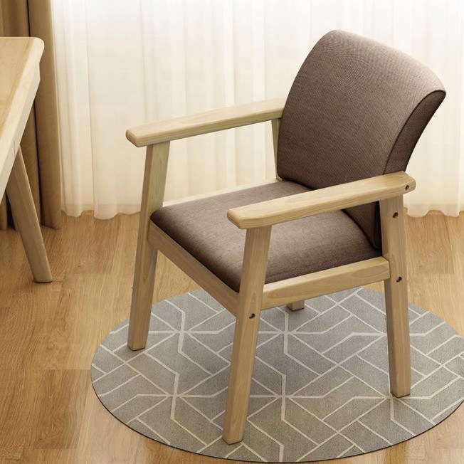 Silla de madera sólida para el hogar duradera para el hogar general Muebles de comedor Escritorio de cama Respaldo de espalda Taburete silla de tela silla de oficina