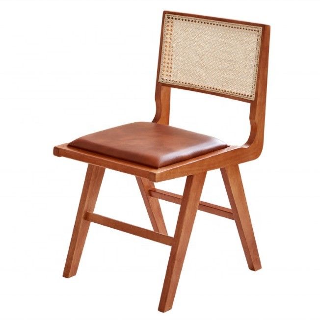 Inicio Muebles Restaurante nórdico antiguo Silla de ratan/hiedra de madera sólida Silla de comedor de madera sólida con estilo de diseño contemporáneo
