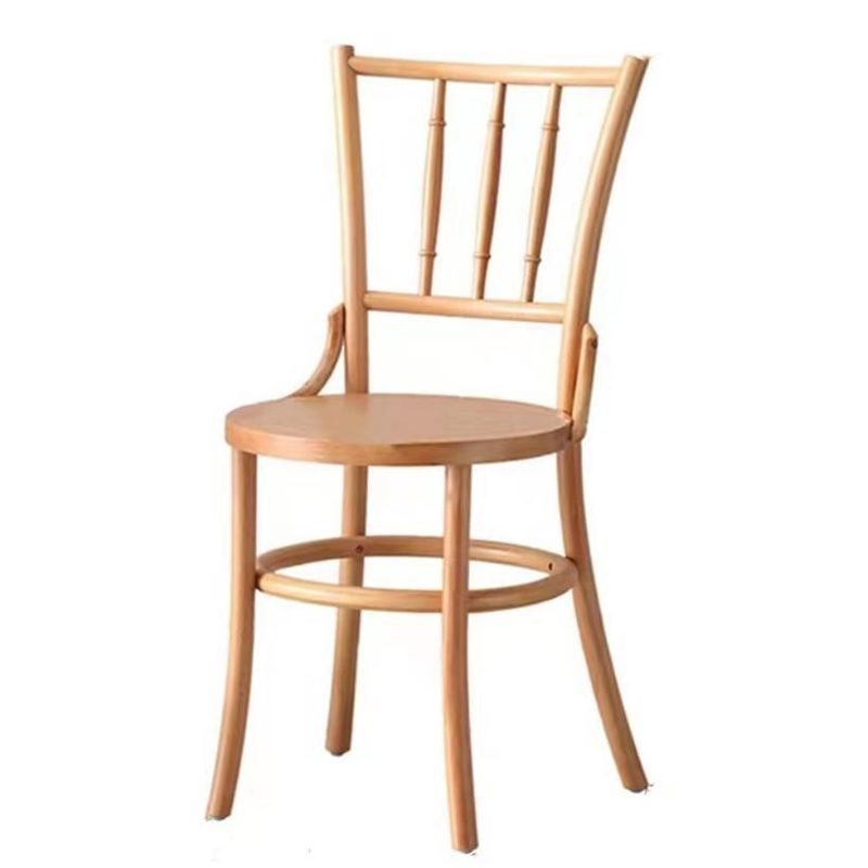 Silla de comedor de diseño moderno de ratan y madera sólida para restaurante W36*D42*H88 cm