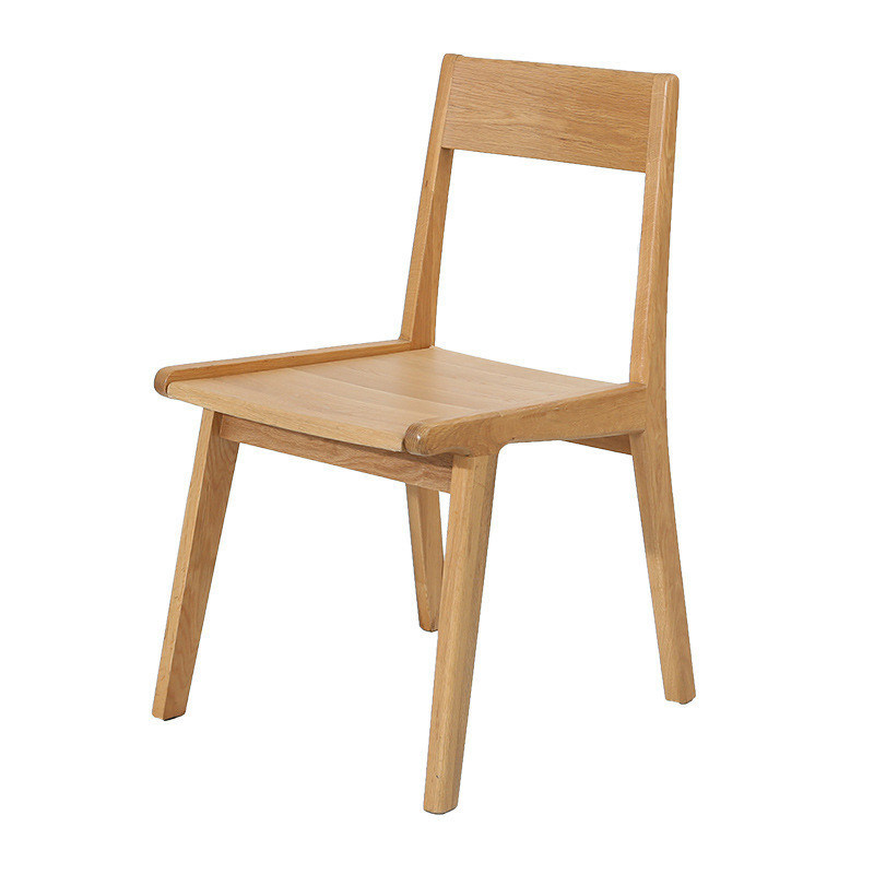 NO silla de comedor de madera maciza plegada para hoteles y restaurantes estilo nórdico vintage acabado natural