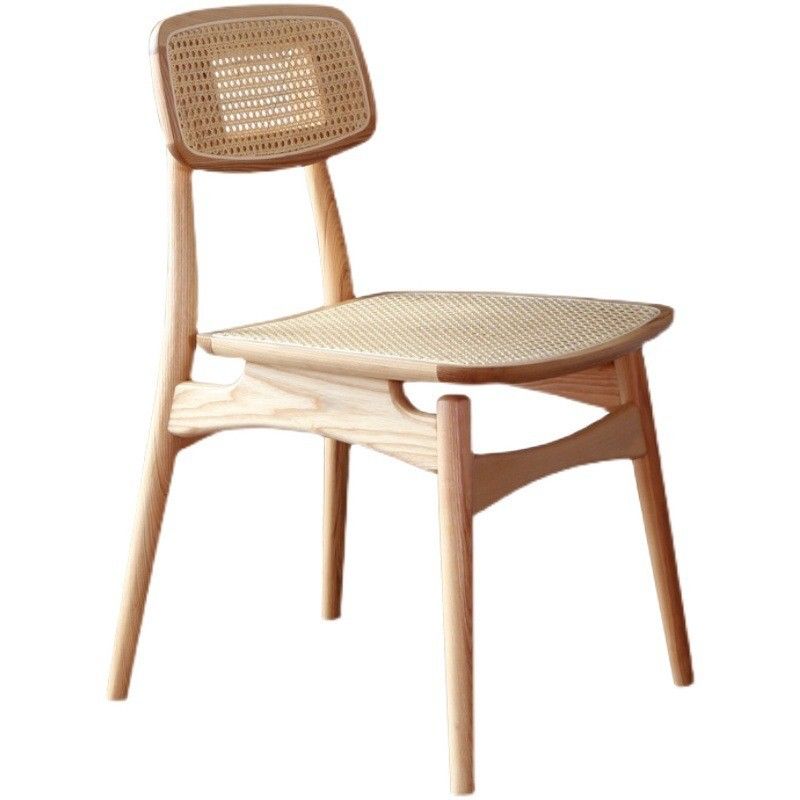 Muebles de comedor Vintage Hotel de lujo Restaurante Rattan natural Silla de comedor de madera sólida para eventos
