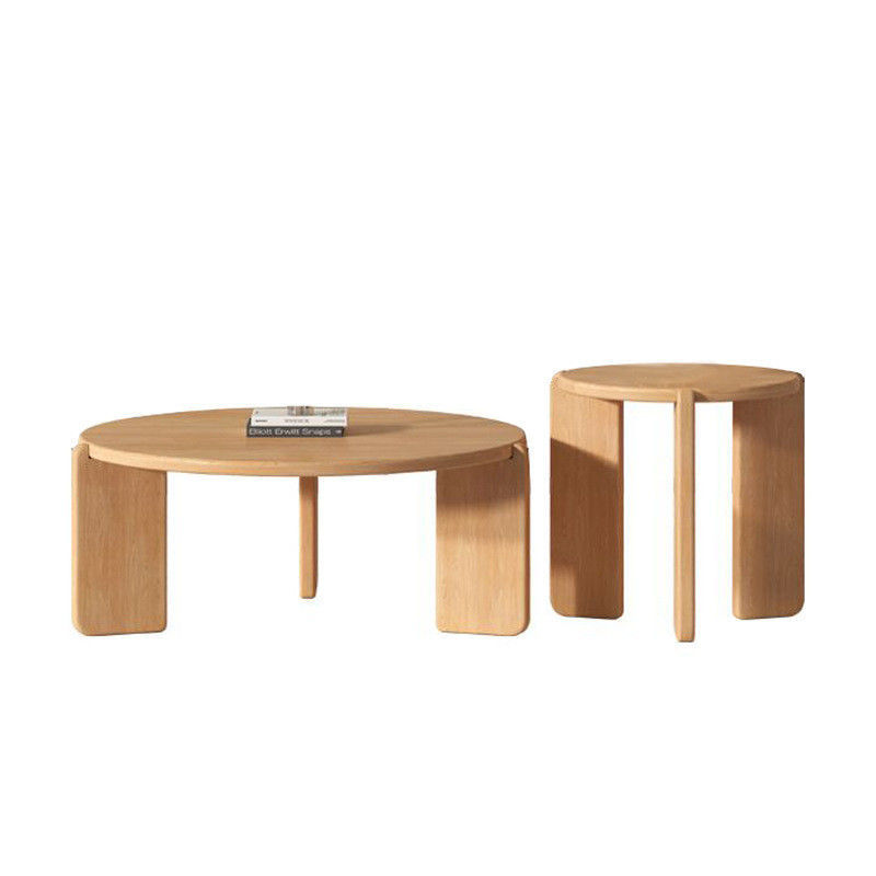 Se acepta el servicio OEM Personalizar Modernos Conjuntos de mesa redonda de madera sólida Fin Mesa de café Muebles de sala de estar Mesa lateral de madera