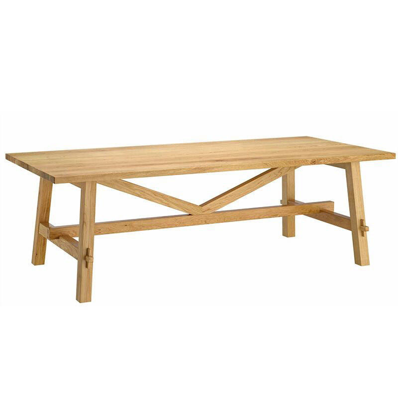 Mesa de comedor rectangular de estilo nórdico para hoteles y restaurantes Material de madera sólida incluido
