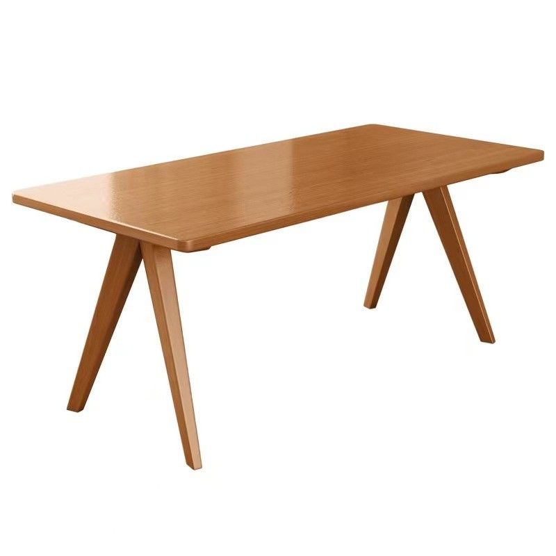 Muebles para el hogar directos nórdicos Mesa de comedor rectangular de madera maciza para espacio de comedor funcional