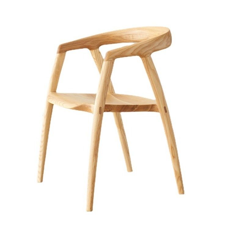 Diseño de sillas de comedor para restaurantes Muebles de hoteles de madera sólida Moderno de color de nuez Tamaño W57*D53*H77CM