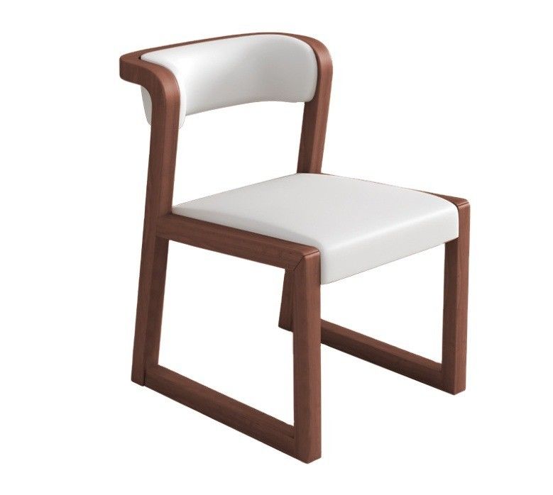 Silla de cuero/algodón y lino de madera PU W56*D51*H71CM para comedor Restaurante de estilo nórdico moderno sin plegado