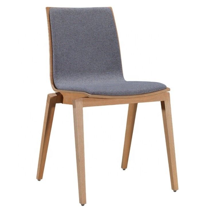 Camas de comedor de tela moderna confortable de terciopelo para restaurante de madera