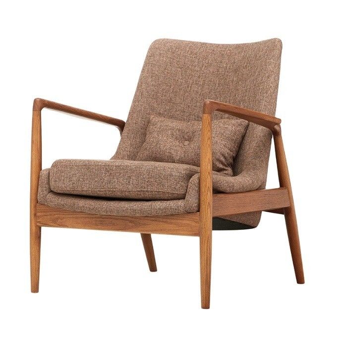 Diseño moderno Ocio Tejido de madera maciza Sala de comedor Restaurante Sofá silla Muebles de sala de estar con reposabrazos para el ocio