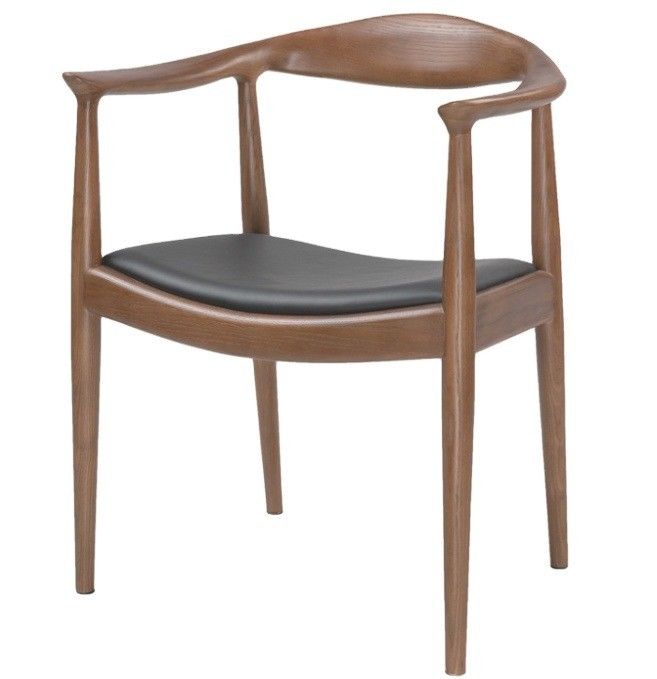 Color personalizado Silla de comedor de madera sólida nórdica moderna Silla de cuero de marco de madera de madera Silla de madera Muebles de sala de estar