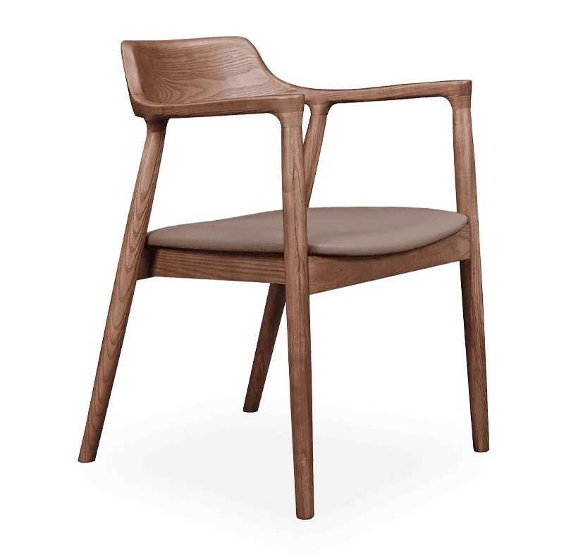 Restaurante Muebles de hotel Silla de comedor de madera maciza con asiento tapizado y estilo moderno nórdico