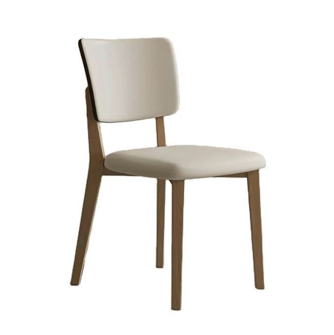 Muebles para el hogar Muebles clásicos de madera silla de comedor de roble moderno Muebles de salón Muebles de madera maciza PU acabado de cuero Nitrolacquer