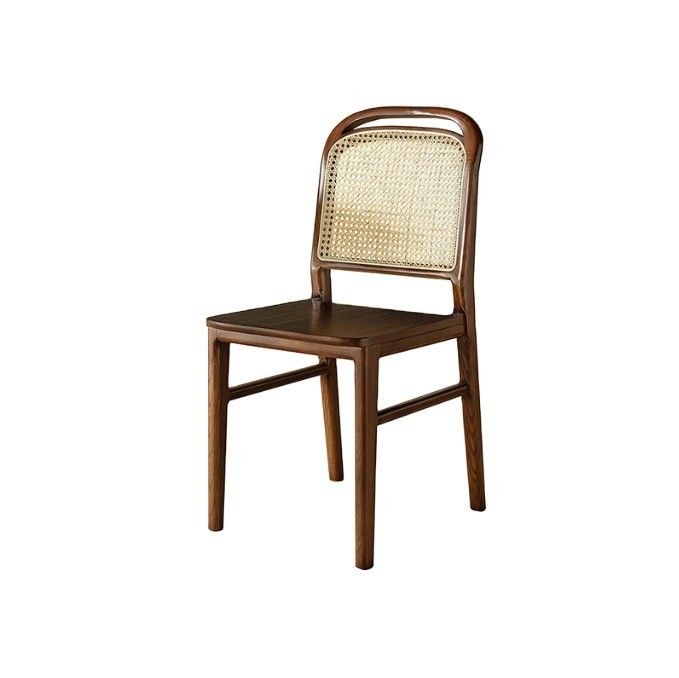 Muebles de sala de estar acabado Nitrolacquer silla de comedor de madera sólida para diseño de ocio de ratán
