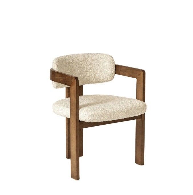 Material de terciopelo verde/lanza de cordero silla de comedor de madera sólida moderna para muebles de sala de estar de lujo