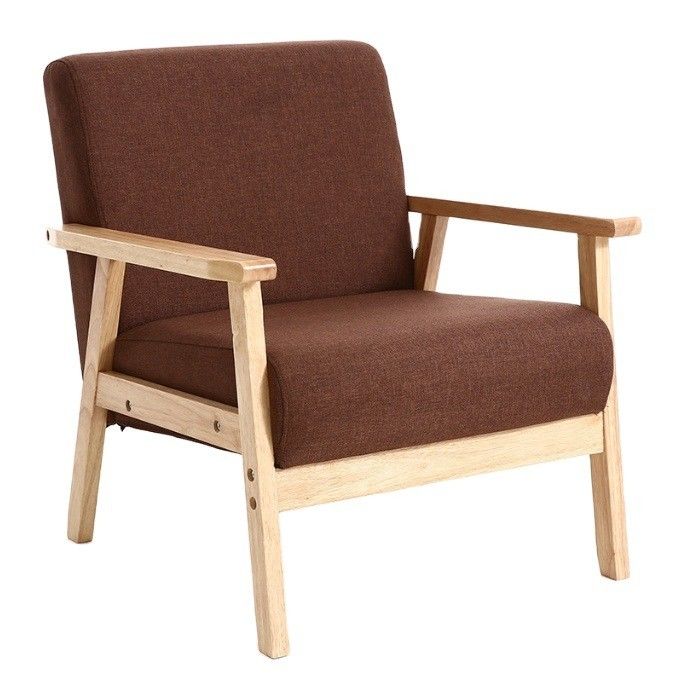 Diseño moderno Nitrolacquer acabado Sofá de madera silla para el hogar Muebles Salón de estar Hotel