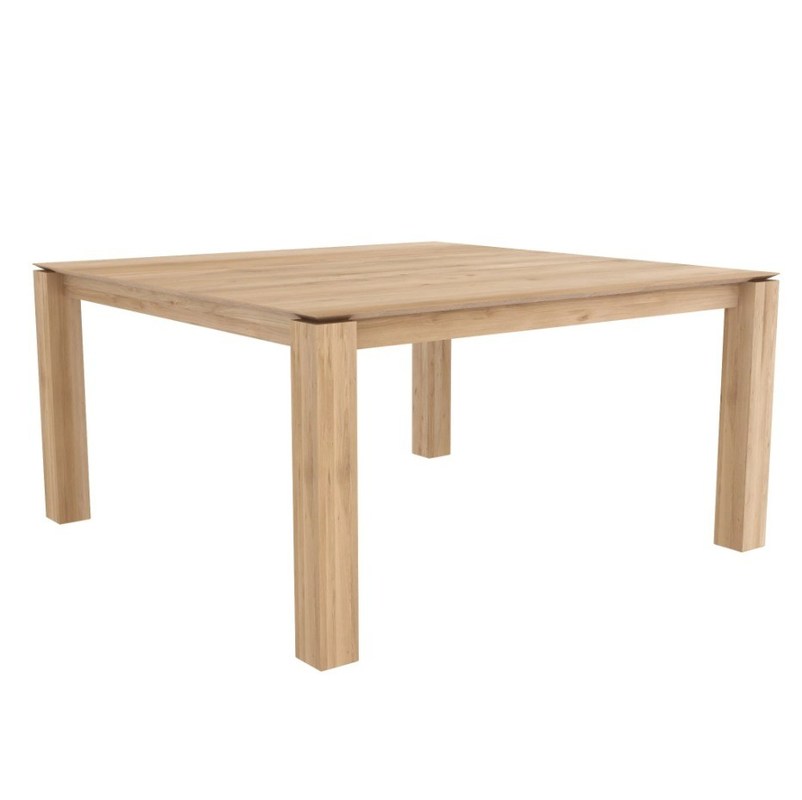 Casa Muebles Mesa de comedor de madera maciza en color natural para el comedor moderno