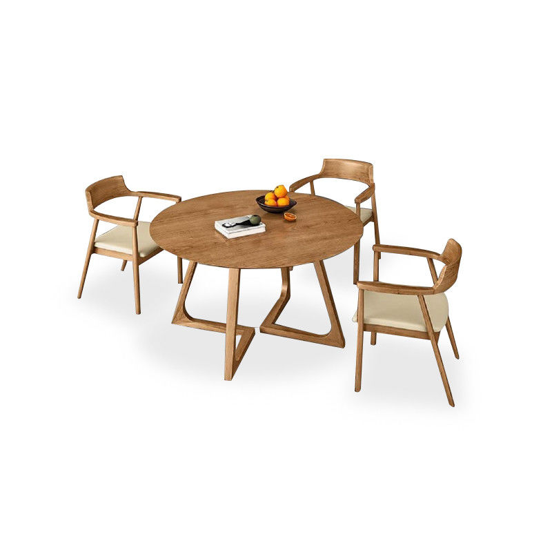 Nitrolacquer acabado estilo nórdico mesa de comedor de madera maciza con NO diseño plegado y muebles de comedor