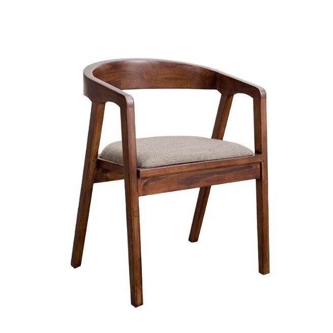 Silla de madera natural/de nuez moderna, sencilla para el hogar, comedor, bar, silla de cuero de PU para la venta