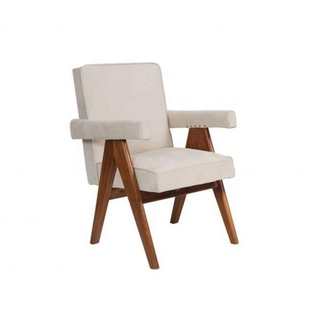 Silla de cubierta extraíble de sala de estar de tela de cafetería silla tapizada silla de madera silla de comedor de marco silla de café silla de sofá