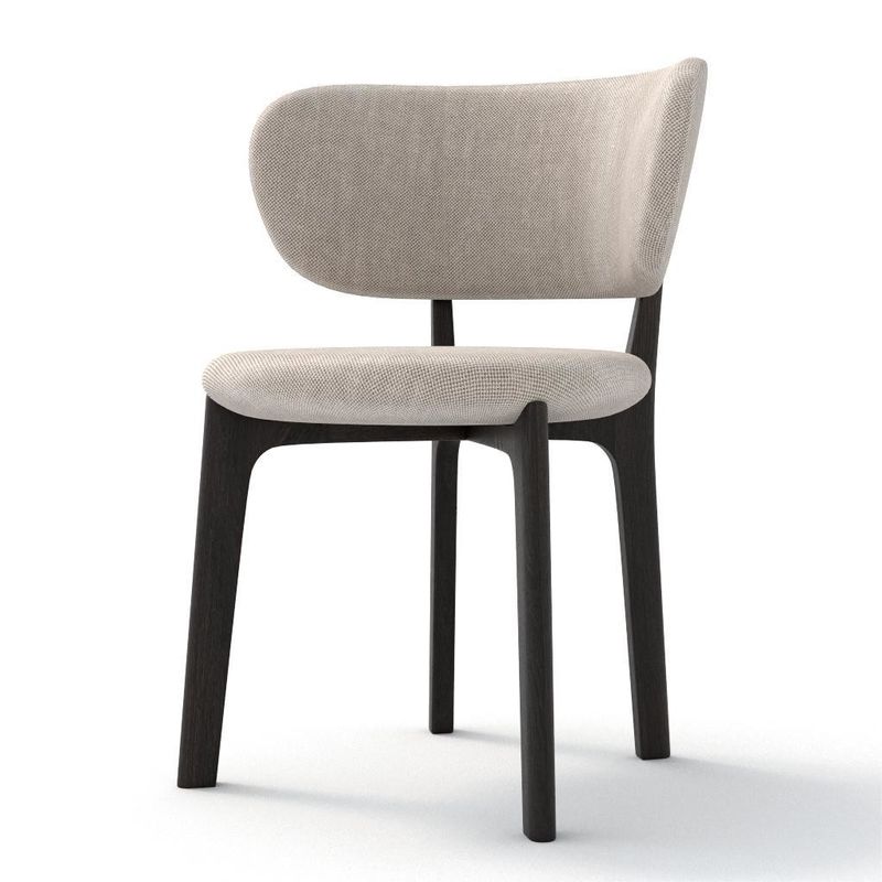 Silla de comedor moderna de madera sólida estilo crema para muebles de comedor minimalistas