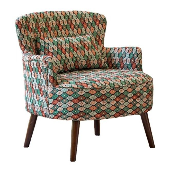 Sillones de brazo de madera para muebles de sala de estar de diseño americano moderno Silla de ocio de madera maciza