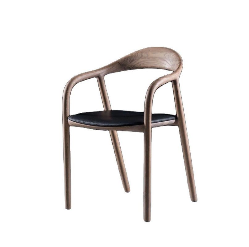 Muebles para el hogar generales silla de comedor de madera maciza vintage con reposabrazos y cojines tapizados