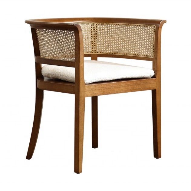 Inicio Muebles Morden Nordic Tejido de caña Negro Rarran Silla de descanso Silla de madera Vicker para hoteles sillas de comedor tapizadas