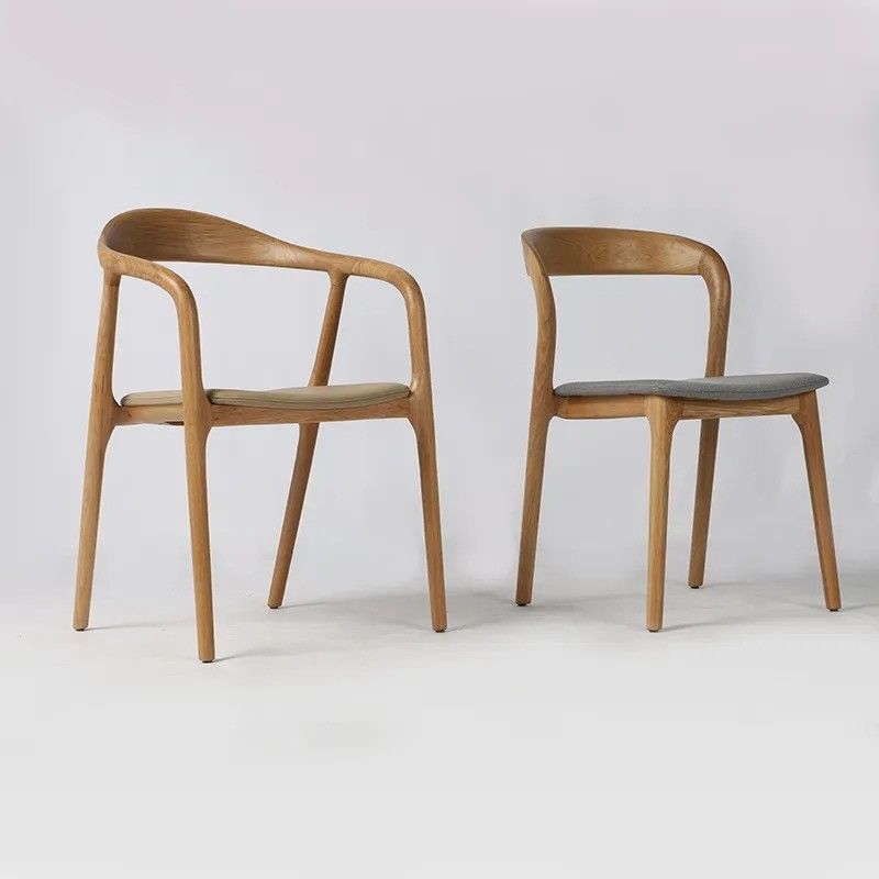 Casa Muebles silla de comedor madera de roble diseño moderno estilo nórdico cubierta de la habitación sillas blancas para la cocina de cuero Pu de madera