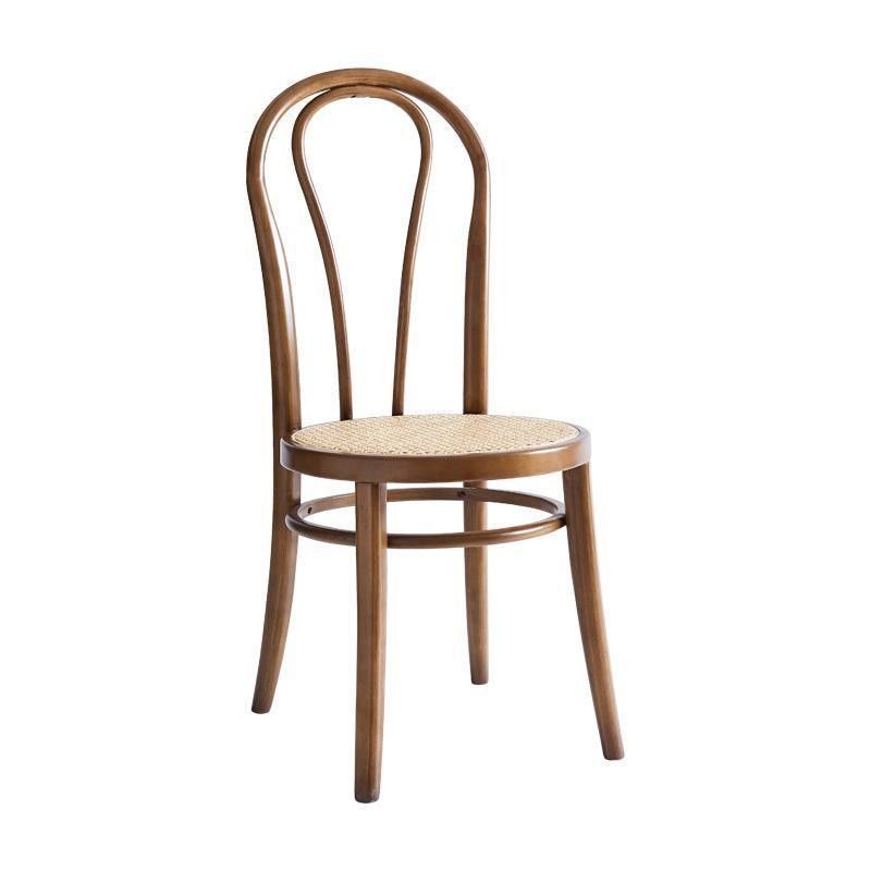 Diseños personalizados tejidos de ratan natural de madera sólida sillas de comedor Muebles para restaurantes modernos