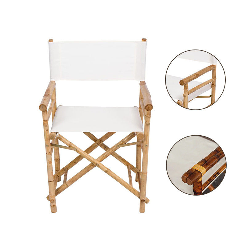 Silla plegable para acampar en la playa Material de bambú Muebles comerciales