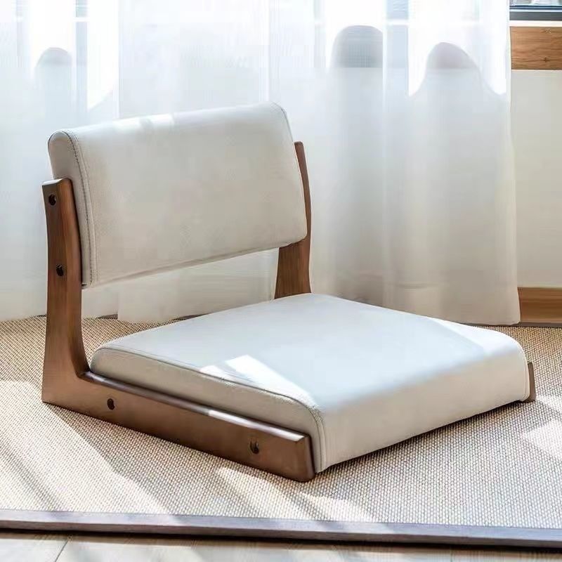 Sillón trasero y comedor de madera natural sin piernas silla de suelo para el salón diseño minimalista