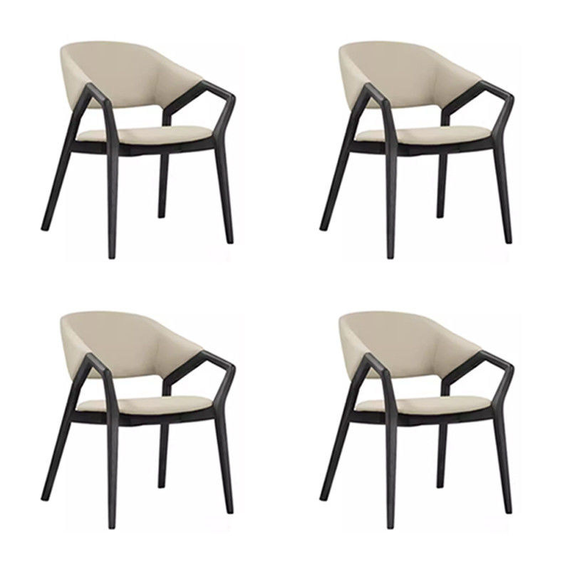 No silla de comedor de madera de ceniza sólida plegada para el lujo moderno silla de brazos de madera de ocio en la habitación del hotel