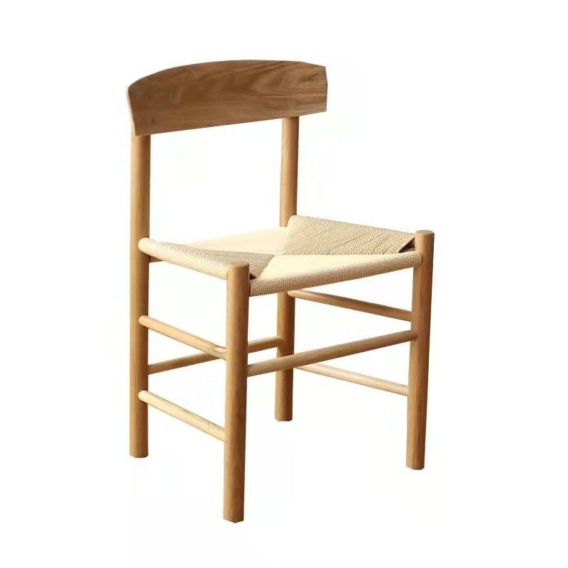Muebles de comedor modernos de cordón tejido de madera sólida silla de comedor para restaurante