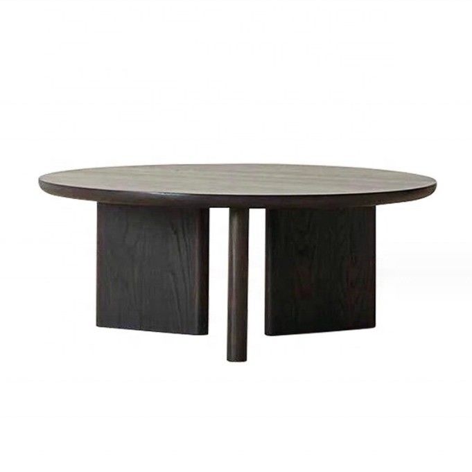 Casa Muebles Modernos de base triangular Mesa de café en color nuez Marco de madera para muebles de comedor