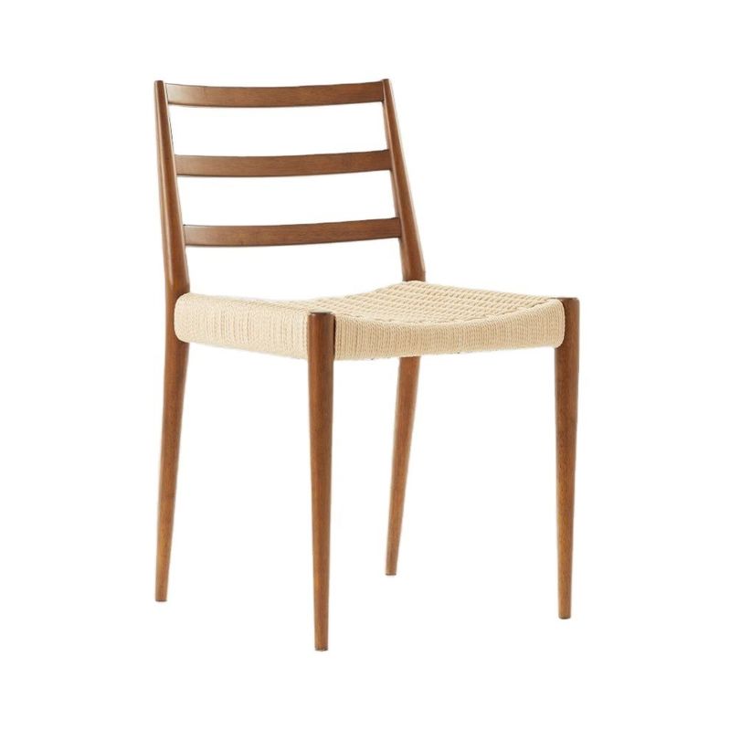 Cuadro de madera maciza Diseños personalizados Vintage Hotel silla de comedor de cordón tejido para eventos