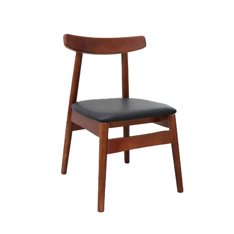 Hotel Restaurante Sillas de comedor de madera maciza con asiento tapizado y opciones personalizables