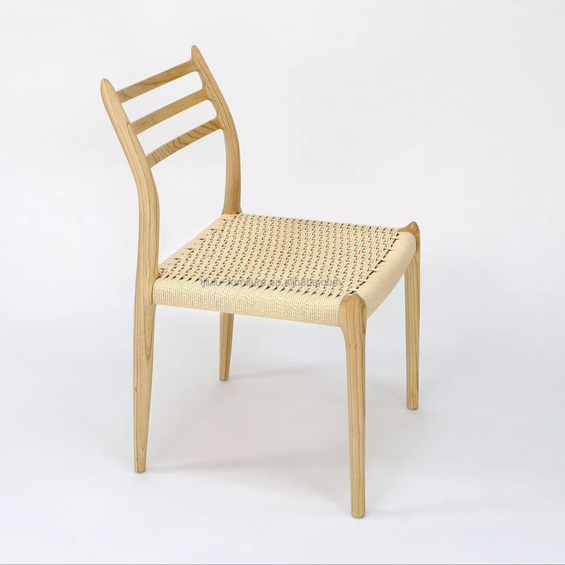 Confortable tejido a mano y embalaje de correo estilo moderno silla de cuerda de madera maciza para el exterior muebles de comedor y sala de estar