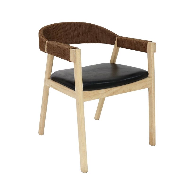 Instalaciones de ocio Silla de comedor de madera maciza para restaurantes Cordón tejido a mano Sencillez general Muebles para el hogar