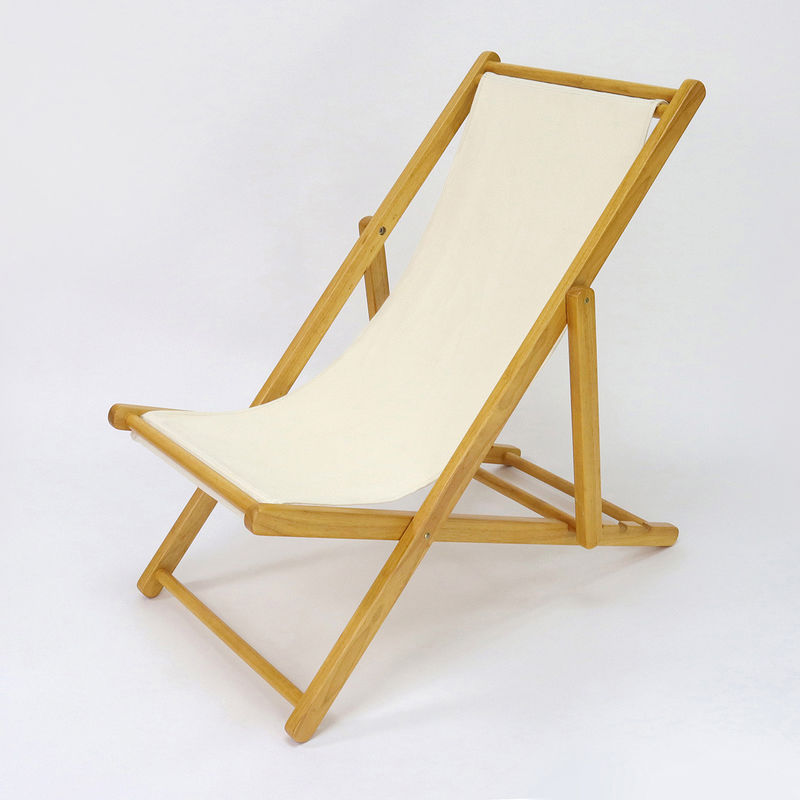 Diseño de altura ajustable salón de lujo nórdico tela playa de madera sólida sofá de ocio silla para el salón y al aire libre